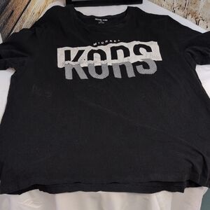 Michael Kors Black Tee with White Logo